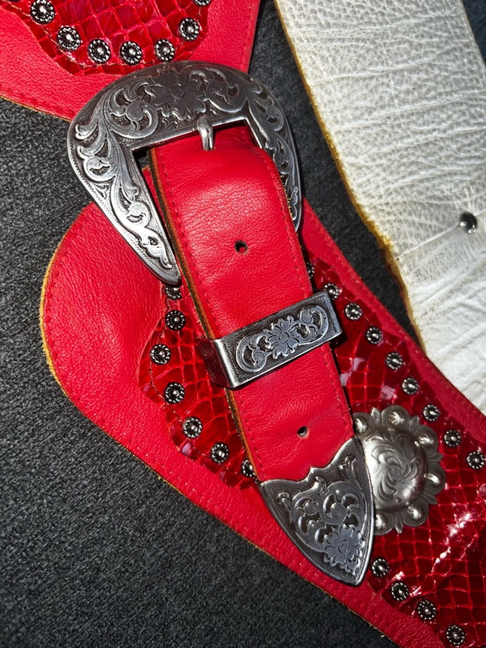 Stunning fine leather western belt